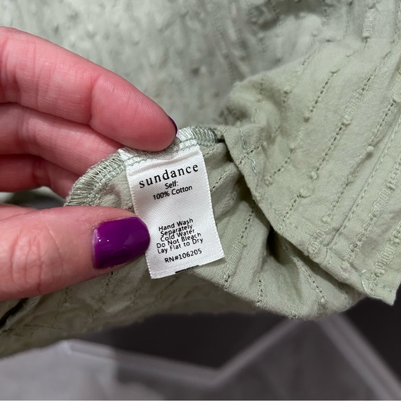 Sundance Mint Green Long Sleeve Top-Sm - Picture 4 of 5